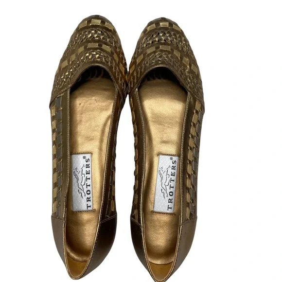 Trotters Shoes | Trotters Avanti Flats Golden Size 7 1/2 N - Picture 5 of 7